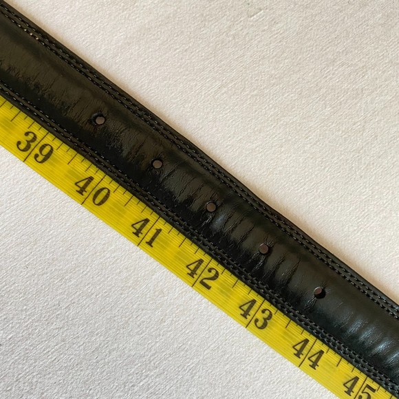 Grant Thomas Mens Belt 42/105 Black Leather Handcrafted In America Double Stitch - Picture 11 of 12